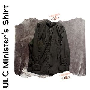 NWOT Black Men’s Minister’s Shirt (Measurements in Description)